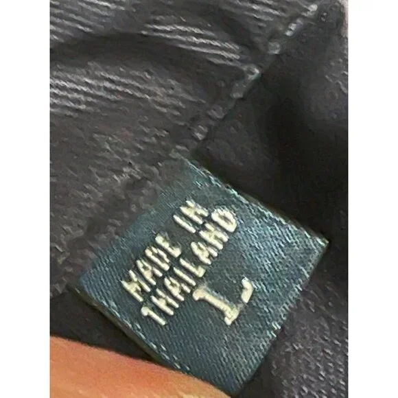 Vintage Polo Ralph Lauren Bomber Jacket Full Zip Up Front Coat Large Blue - Picture 7 of 8